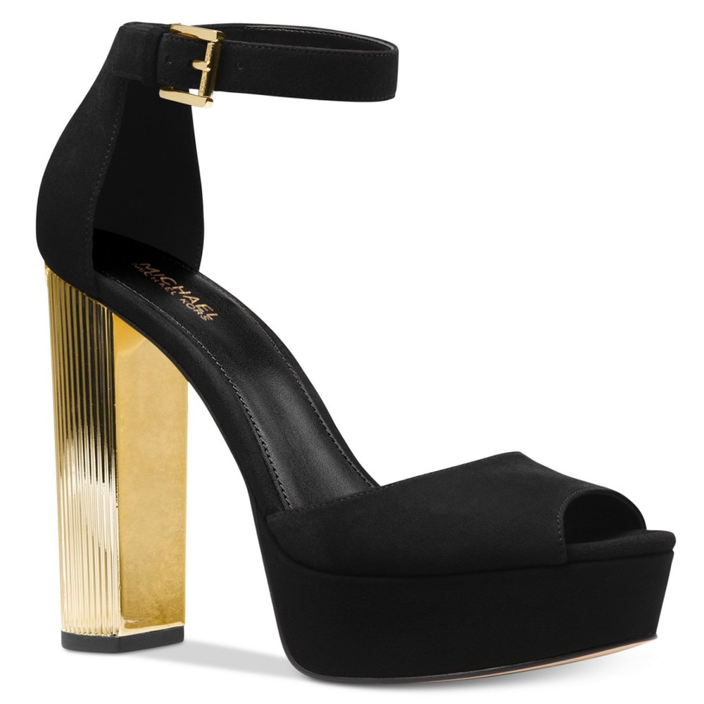 MICHAEL Kors Paloma Metallic Block-Heel Sandals